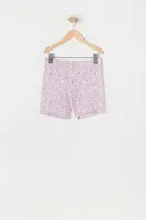 Girls Floral Biker Shortie (2 Pack