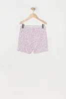 Girls Floral Biker Shortie (2 Pack