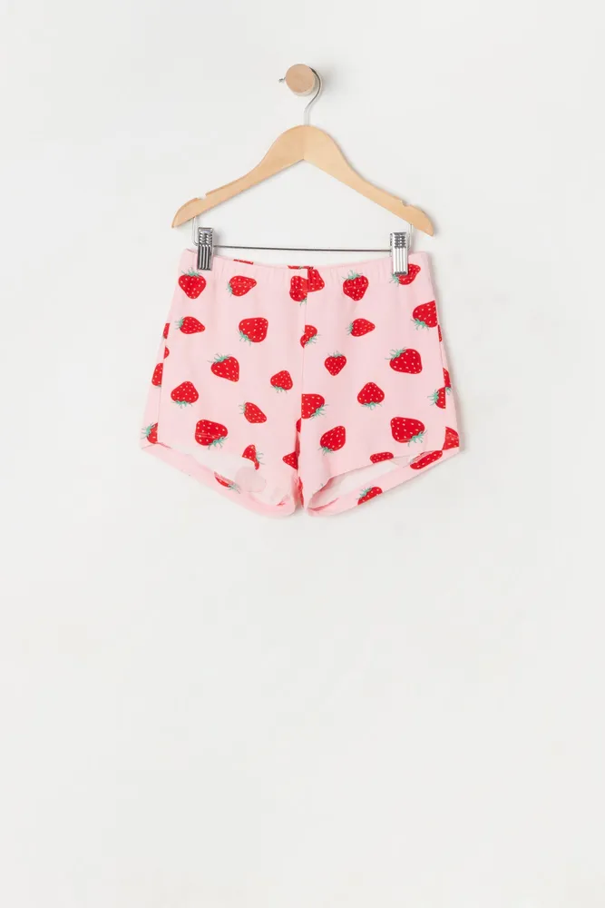 Girls Berry Graphic 3-Piece Pajama Set