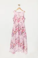 Girls Floral Walk-Through Dress