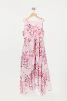 Girls Floral Walk-Through Dress