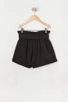 Girls Belted Paperbag Short