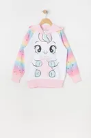 Girls Unicorn Graphic Fleece Hoodie