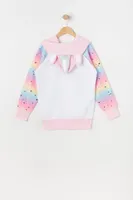 Girls Unicorn Graphic Fleece Hoodie