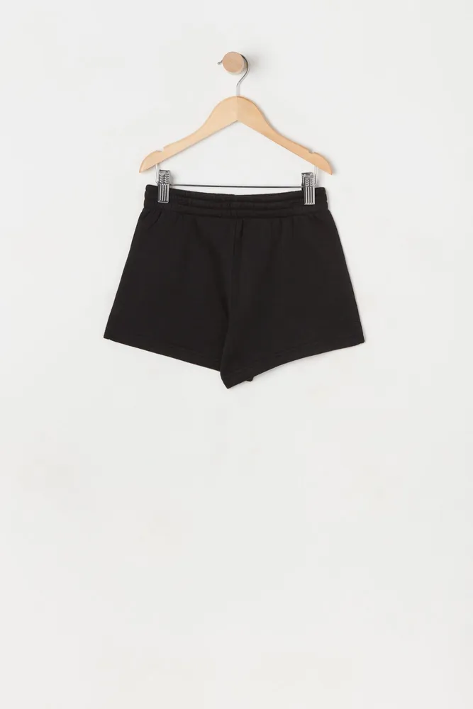 Girls Solid Fleece Short