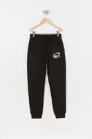 Girls Soft Heart Tattoo Graphic Jogger