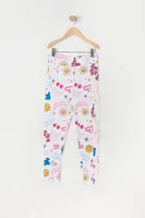 Girls Soft Emoji Print Leggings