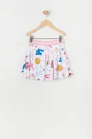 Girls Girly Print Tennis Skirt