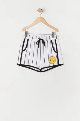 Girls Smiley Face Graphic Short