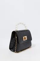 Pearl Handle Croc Bag