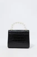 Pearl Handle Croc Bag