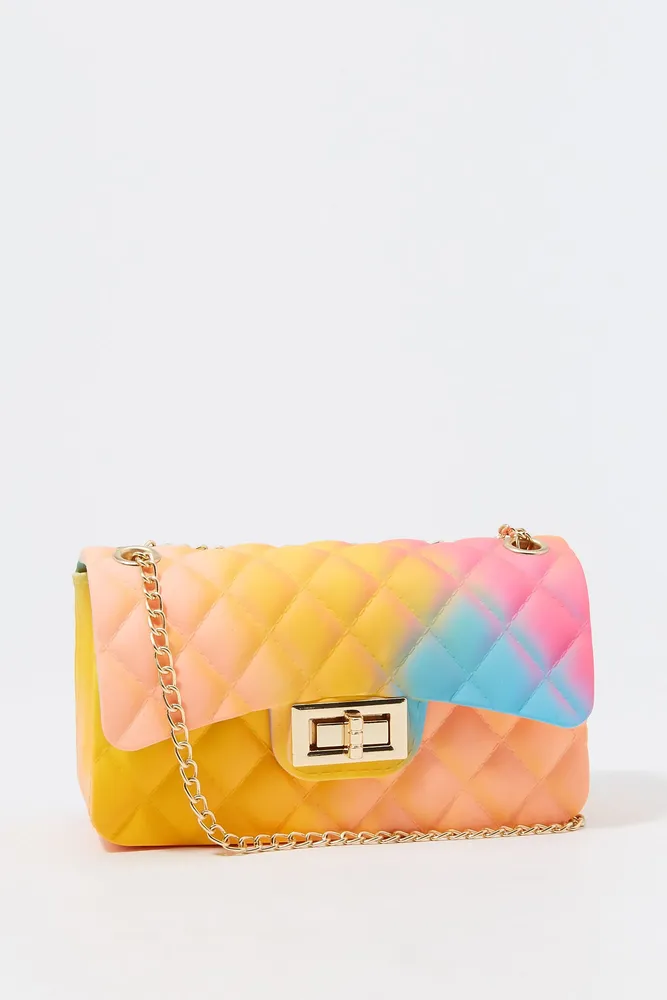 Multicolour Quilted Jelly Cross-Body Bag