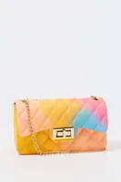 Multicolour Quilted Jelly Cross-Body Bag