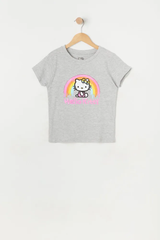 Girls Hello Kitty Rainbow Graphic T-Shirt