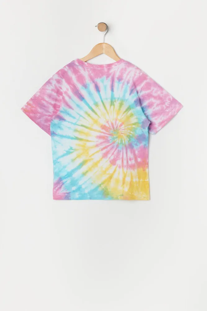 Girls Tie Dye Hello Kitty Graphic T-Shirt