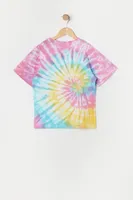 Girls Tie Dye Hello Kitty Graphic T-Shirt