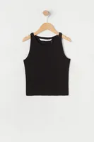 Girls Ribbed High Neck Cami