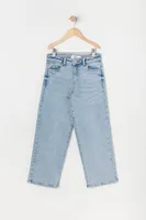 Girls Osaka High-Rise Light Wash Wide Leg Jean