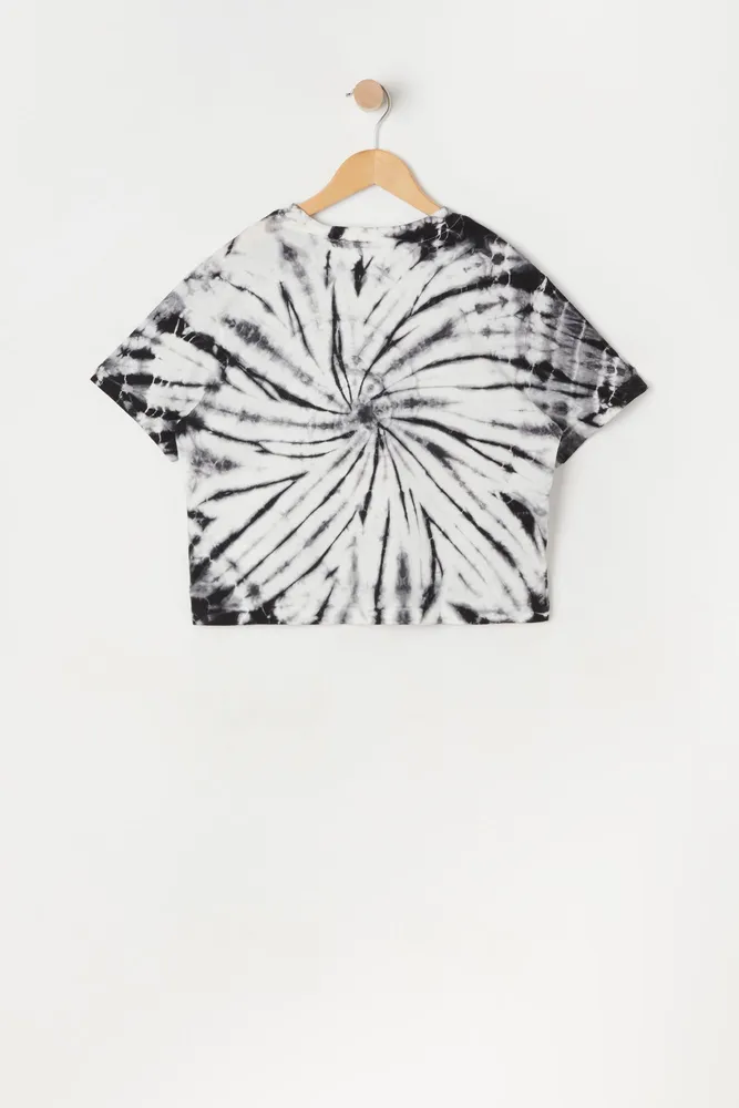 Girls Single Pocket Tie Dye Boxy T-Shirt