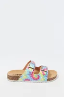 Girls Tie Dye Print Double Buckle Sandal