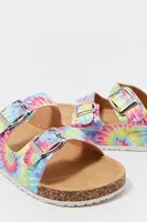 Girls Tie Dye Print Double Buckle Sandal