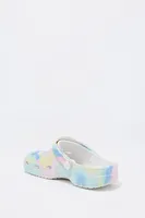 Girls Tie Dye Print Rubber Clog