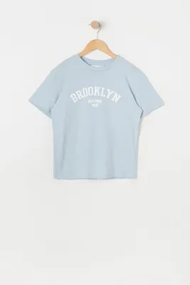 Girls Brooklyn Graphic Boyfriend T-Shirt