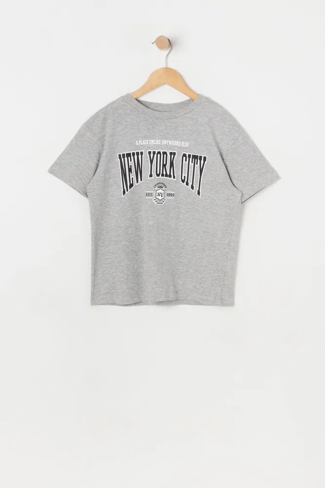 Girls New York City Graphic Boyfriend T-Shirt