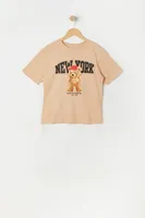 Girls New York Teddy Graphic T-Shirt