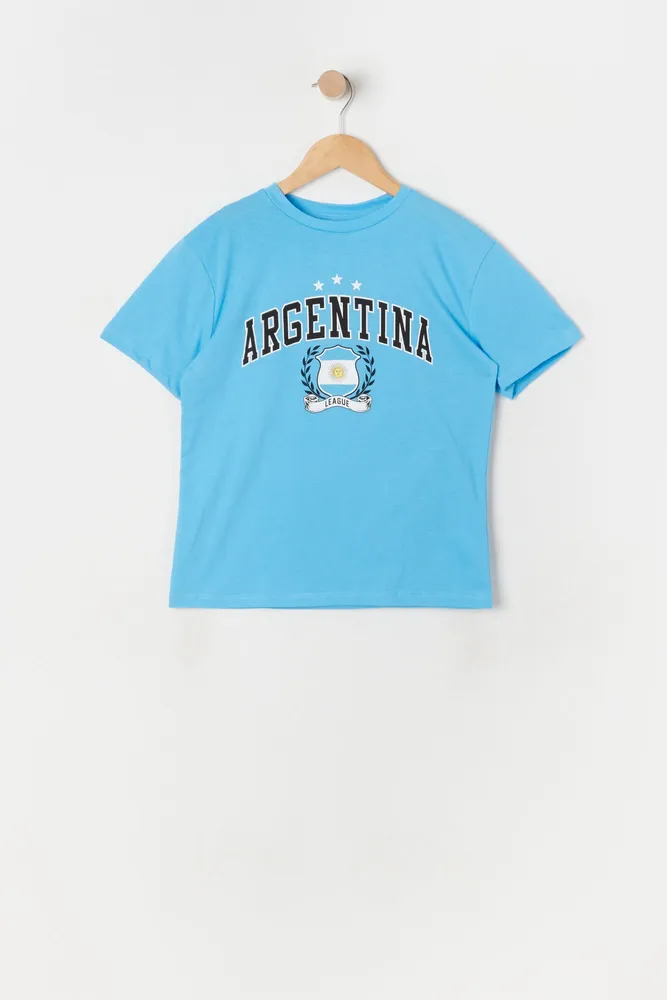 Girls Argentina Graphic World Cup Boyfriend T-Shirt