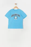 Girls Argentina Graphic World Cup Boyfriend T-Shirt