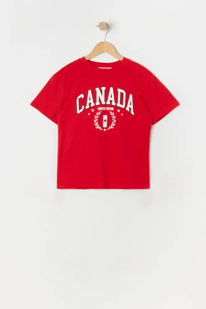 Girls Canada Graphic World Cup Boyfriend T-Shirt