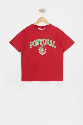 Girls Portugal Graphic World Cup Boyfriend T-Shirt