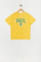 Girls Brazil Graphic World Cup Boyfriend T-Shirt