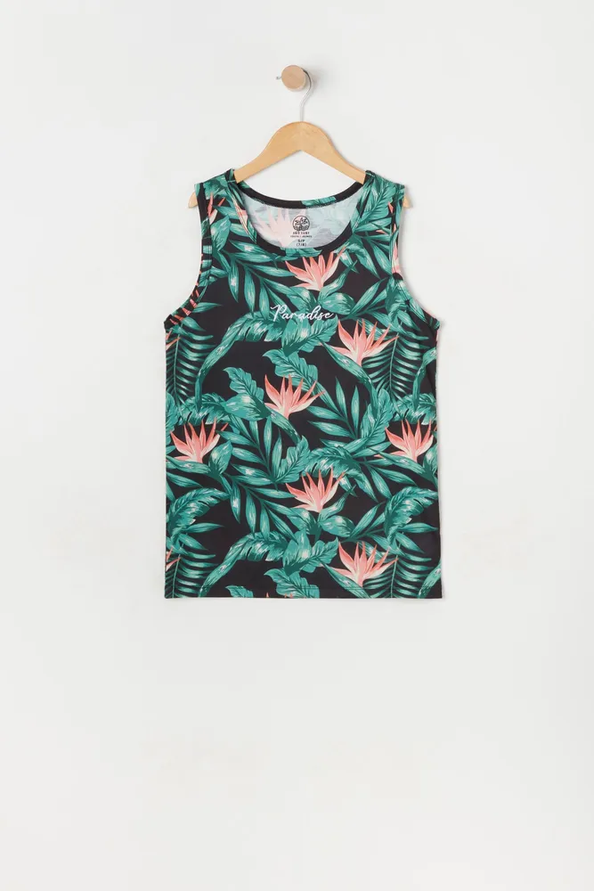 Boys Paradise Floral Print Tank Top