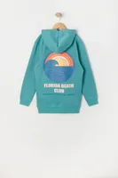 Boys Florida Beach Club Sunset Graphic Fleece Hoodie