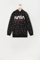 Boys Constellation Print NASA Graphic Fleece Hoodie