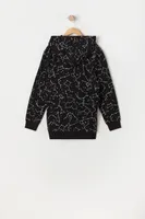 Boys Constellation Print NASA Graphic Fleece Hoodie