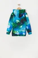 Boys Galaxy Print NASA Graphic Fleece Hoodie