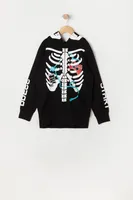 Boys Gamer Skeleton Graphic Peeper Hoodie