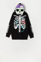 Boys Gamer Skeleton Graphic Peeper Hoodie