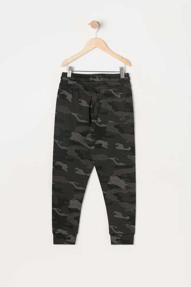 Boys Camo Print Fleece Jogger