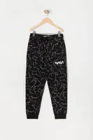 Boys Constellation Print NASA Graphic Fleece Jogger