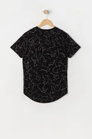 Boys Constellation Print NASA Graphic Longline T-Shirt