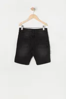 Boys Distressed Denim Moto Short