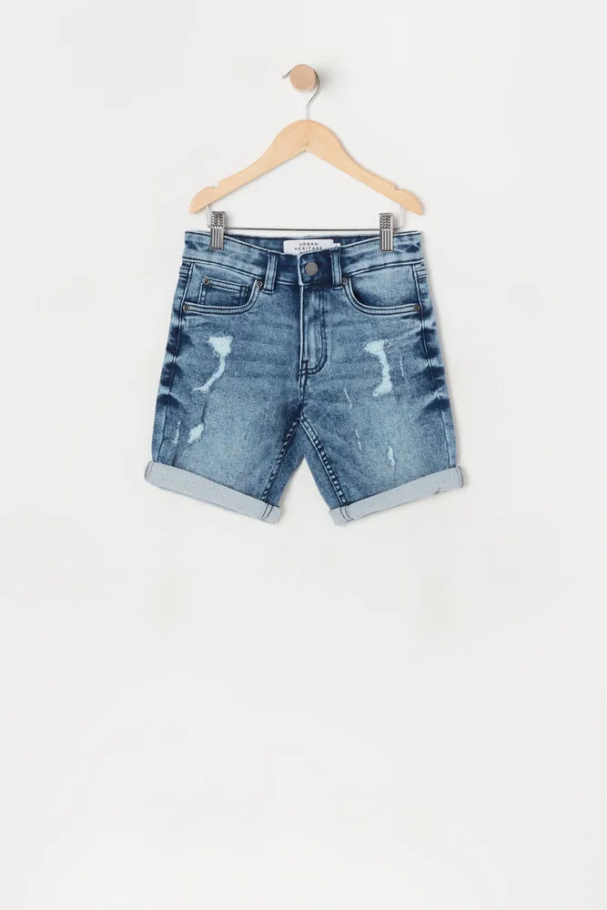 Boys Eco-Friendly Distressed Denim Short