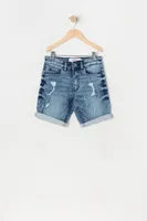 Boys Eco-Friendly Distressed Denim Short