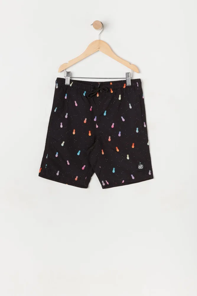 Boys Pineapple Ditsy Print Board Short