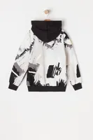 Boys Authentic Streetwear Graphic Paint Print Bomber Jacket
