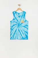 Boys Tie Dye Palm Tree Graphic Tank